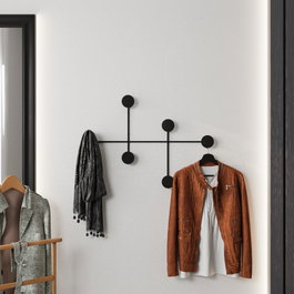Wallity Gancho Metálico de Pared Negro para Dama